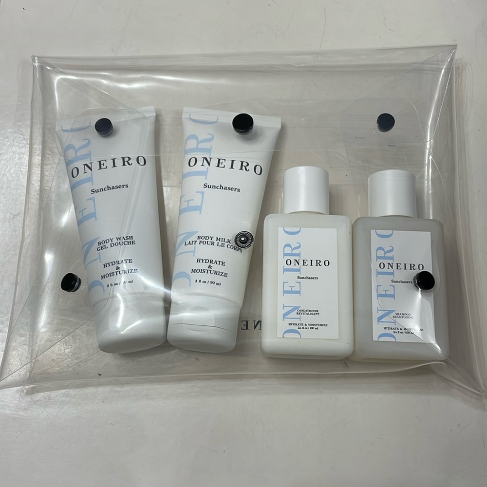 NEW Oneiro Sunchasers All Natural Travel Kit with Pouch Hair and Body Products